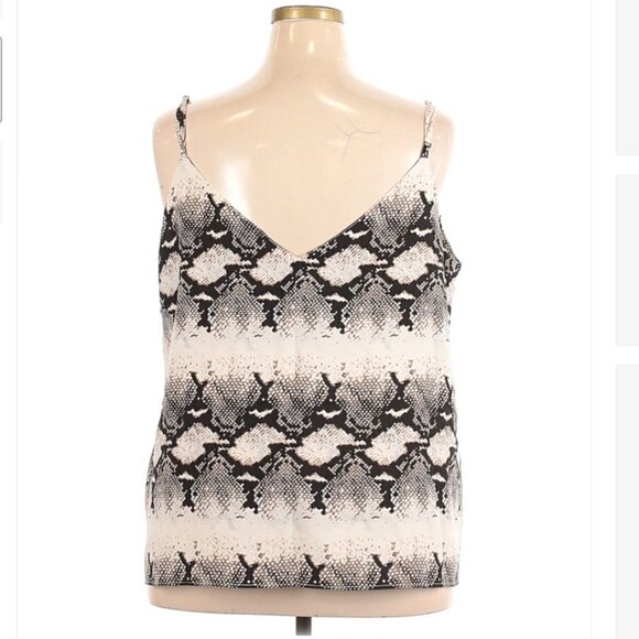 Asos Sleeveless Snakeskin Sleeveless Blouse Size 18 - Picture 2 of 3